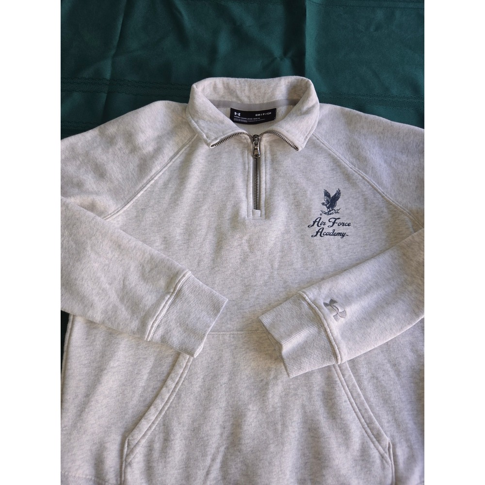Under Armour Air Force Academy Quarter Zip Sweatshirt Grey Fleece Womens Small